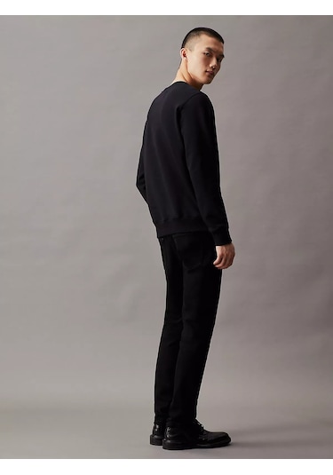 Calvin Klein Erkek Core Monologo Crewneck Sweatshirt-siyah Black