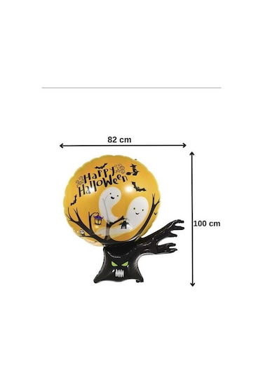 Folyo Balon Halloween Cadılar Bayramı Ağaçlı, Toplu 95 66cm Diğer