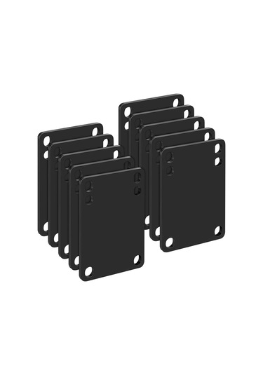 10 Adet 3 Mm Yükseltici Şok Pedleri Kaykay Şok Pedleri Yumuşak Longboard Siyah