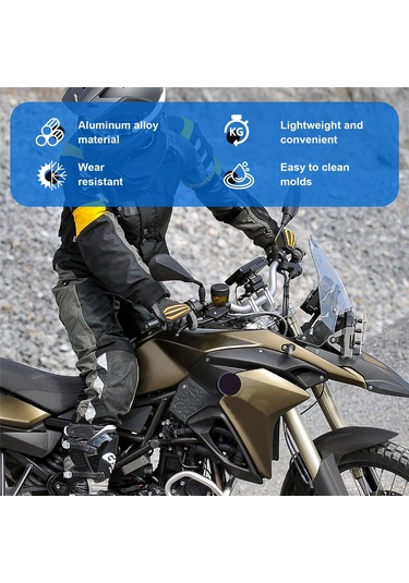 Xurunkeji Bmw F900gs Adventure F900 Gs Adv 2023-,b İçin Motosiklet Aksesuarları Gidon Yükseltici Sürükleme Gidonu Kelepçesi Uzatma Adaptörü Gümüş