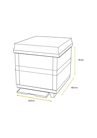 Derabee Termo Arı Kovanı Pvc Arı 10 Çıtalık Çift Katlı