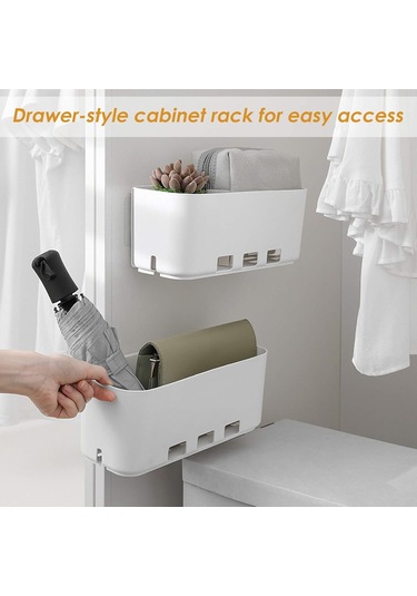 Sürgülü Dolap Rafı Plastik Sürgülü Çekmeceler Saklama Sepeti Çekmece Banyo Mutfak Lavabo Altı 28,1 11,5 11,3 Cm Diğer