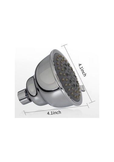 Qingmipy 4 İnç 5 Fonksiyonlu Yüksek Basınçlı Duş Başlığı - Anti-tıkanıklık Nozzller - G1/2 Bağlantı - Çelik Kaplama Diğer