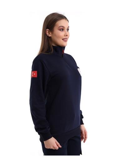 112 Acil Sağlık Sweatshırt Kışlık Balıkçı Yaka Lacivert -7339