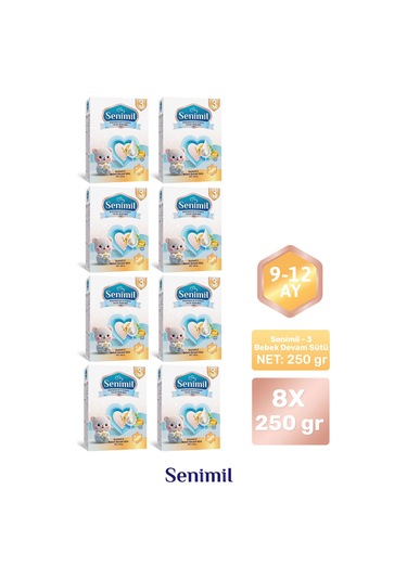 Senımıl 3 Bebek Devam Sütü 250 G 8 Adet