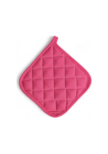 Yanmaz Fırın Eldiveni Ve Fırın Tutacağı 1 Eldiven 1 Tutacak Fuşya