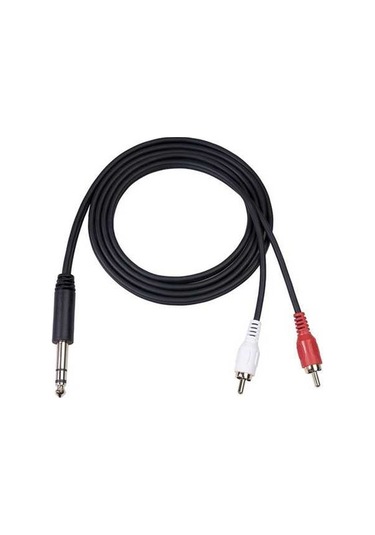 Flybuy Tv/dvd/amfi Ses Rca Maiyame Kaplama Kablosu Erkek Erkek Çift Bağlantısı Altın 6.35mm 1.5m - Ki