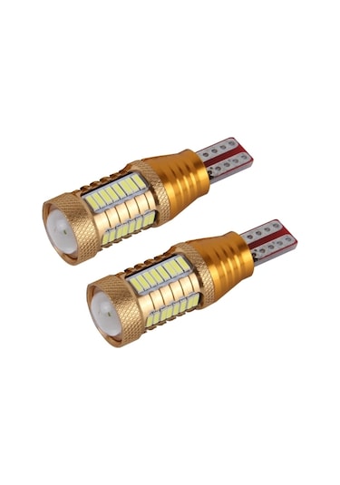 Sones 2 Adet T15-4014-32smd + 1cree 5w 650lm Beyaz Işık Led Kod Çözme Araba Gümrükleme Işıkları Lambası, Dc12v Altın