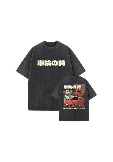 Dshztooma Vintage Kısa Kollu Anime Drift Ae86 Yarış Araba T-shirt Takumi Fujiwara Jdmcamelerkek CAMEL