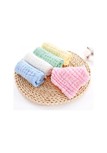 Geekyou Bebe Ve Çocuklar İçin 5'li Paket 30x30 Cm六层纱布 Dokuma Pembe Islak Mendil, Yumuşak Ve Su Geçirgen Bebek Mendili