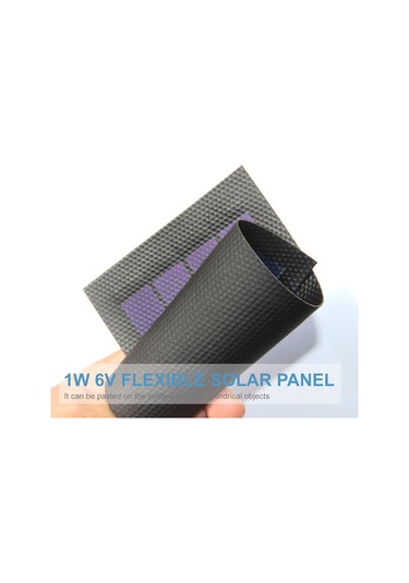 Moveevo 6v 1w Esnek Amorf Silikon Güneş Paneli - Ip65 Su Geçirmez, Dışarıda/kamping Kullanıma Uygun, Küçük Elektronik Cihazları Şarj Edin