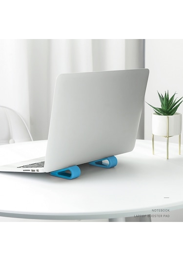 2 Adet Basit Dizüstü Bilgisayar Braketi Ayarlanabilir Yükseklik Isı Dağılımı Taban Ped Tutucu Artırmak Red