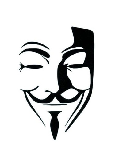 Geçici V For Vendetta Maske Tattoo Kol Omuz Dövmesi