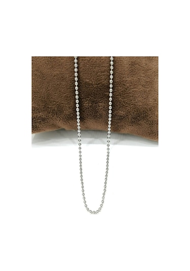 Silver Unisex Top Tırnak Makası 1,9 Mm Rodyum Kaplama Gümüş Kolye