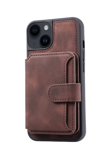 Teleplus Apple Uyumlu iPhone 15 Kılıf H67 Kartlıklı Cüzdanlı Kılıf