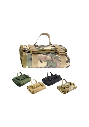 Lemestar Dış Mekan Su Geçirmez Mala Taşıma Matı - 900d Nilon, 200x75cm, Çadır/hiking İçin Dayanıklı, Kol Saati İle Taşınabilir, Rulo Haline Getirilebilir Haki