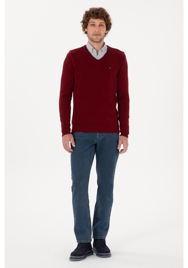 U.s. Polo Assn. Erkek Bordo Kazak /triko 50313668-vr014 Bordo