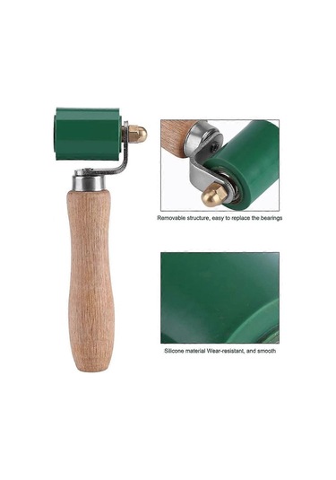 El Basınç Silindiri Pres Aparatı 40 Mm Rodillo De Costuras El Silindiri, Pvc Çatı Kaynak Aleti İçin Silikon Yüksek Dikişli El Basınç Silindiri Yeşil