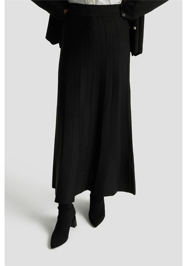 Armine Trend Düğme Detaylı Triko Takım 25ktd6118 Siyah Siyah