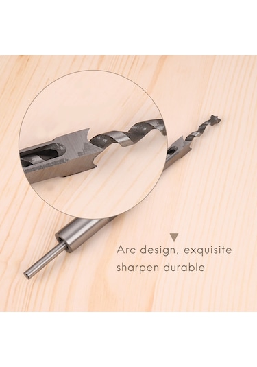 Sointeresting 10mm/16mm Kare Delikli Mortiser Matkap Ucu Mortising Keski Ağaç İşleme Elektrikli Matkap Aletleri