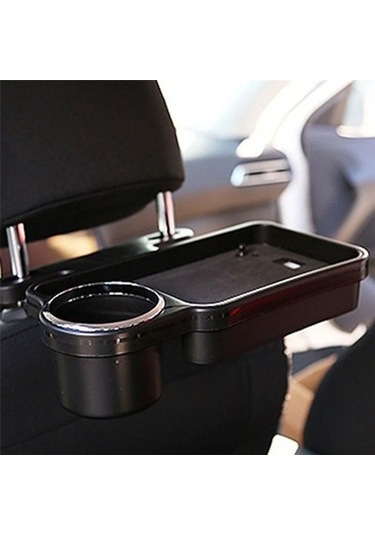 Wondernest Otomotiv Su Bardağı Tutucu, Araç İçi İçecek Tutucu, Arka Koltuk Tepsi Siyah Siyah