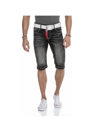 Ck240 Erkek Fermuarlı Basic Erkek Kot Şort 001