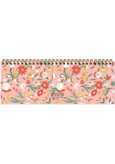 Keskin Color 2026 Haftalık Masa Ajandası 12x33 Cm Spiralli Çizgili