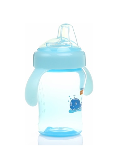 Baby Plus Antikolik Akıtmaz Kulplu Pp Bebek Alıştırma Bardak 240 Mavi