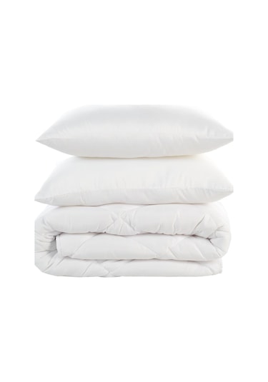 Comfort Line Çift Kişilik Silikon Yorgan + 2 Yastık Beyaz