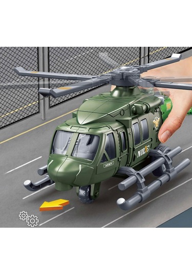 Ht-706-64 Sürtmeli Büyük Askeri Helikopter Yeşil