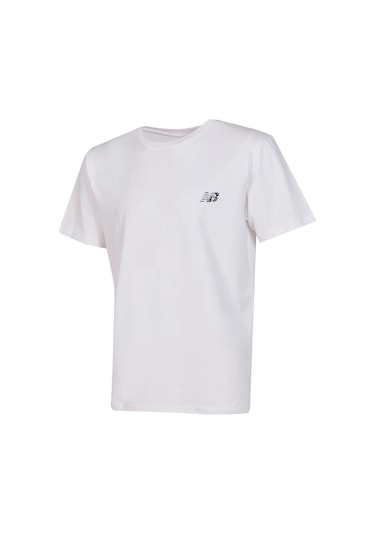 New Balance Lifestyle Erkek Tshirt Beyaz Beyaz