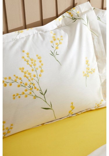 Karaca Home Loretta %100 Pamuk Tek Kişilik Nevresim Takımı Sarı Pp 200.22.08.0060