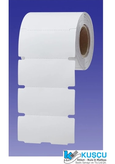 38x100 Mm Lamine Karton Market Raf Etiketi Yandan Çeltikli 500'lü