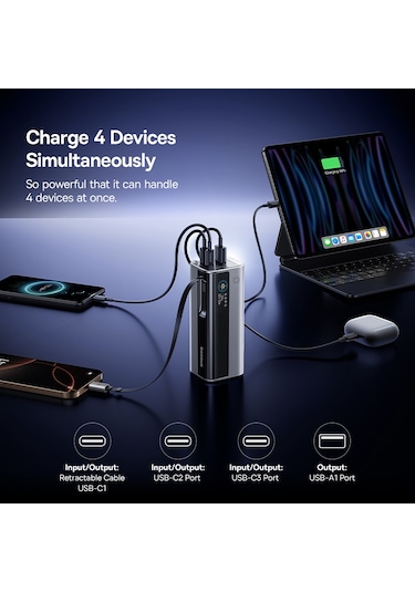 Baseus Energeek Gr11 Pbank 20kmah 145w-titanyum Metalik Gri