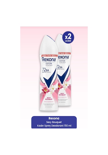 Rexona Sexy Bouquet 72 Saat Kadın Sprey Deodorant 2 x 150 ML