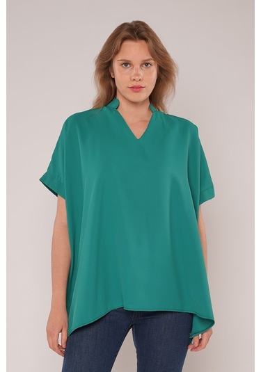 Gabria Hakim Yaka Bluz Yeşil