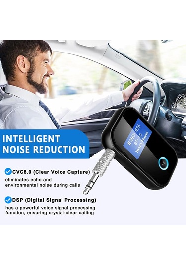 Cbtx Bt15s Bluetooth Alıcısı Lcd Ekran Aux Adaptörü Araç Adaptörü İle Cvc 8.0 Gürültü Önleyici