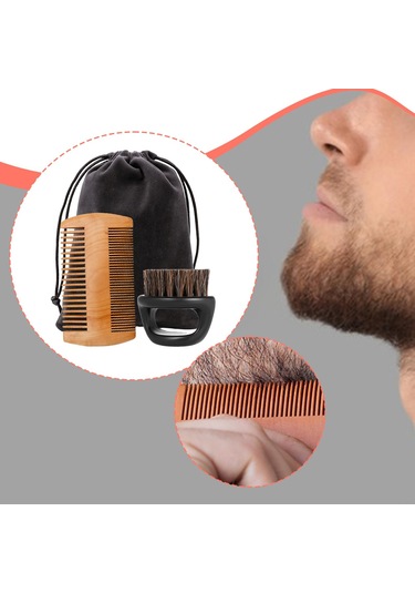 Suntek 2 Adet Erkek Sakal Bakım Seti Sağlam Aksesuar Hafif