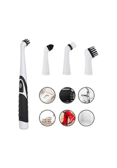 Elektrikli Temizleme Fırçası, 4'ü 1 Arada Ev Temizlik Fırçaları, Kullanışlı Kablosuz Küvet Fayans Fırçası, Ev İçin Salınımlı Temizleme Aracı