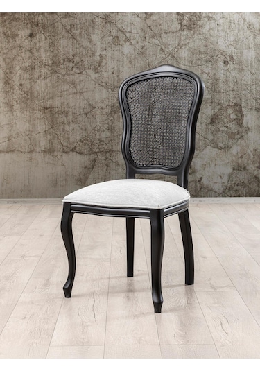 Louvre Country Hazeranlı Sandalye Siyah