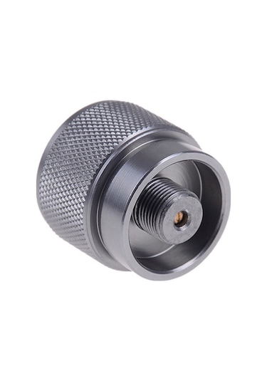 Novahub Kamp Ocağı Adaptörü - 1lb Propan Tankı İçin En417 Lindal Vana Çıkışı, Sızıntısız Ve Güvenli Gümüş Gümüş