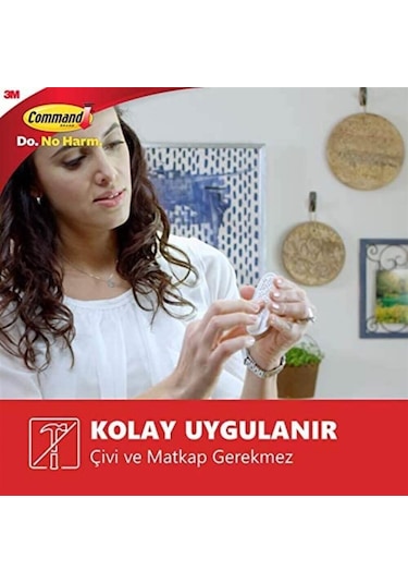 3m Command 17021p-cee Orta Boy Yedek Bant, Max 1,3 Kg 9 Orta Boy Cırt Bant