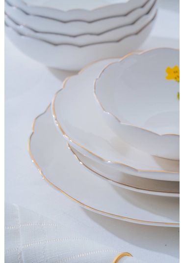 De Santiago 6 Kişilik 24 Parça Yemek Takımı Renkli