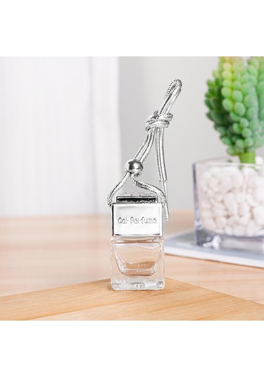 Suntek Boş Araba Difüzör Kolye Parfüm Şişesi Oto Gümüş