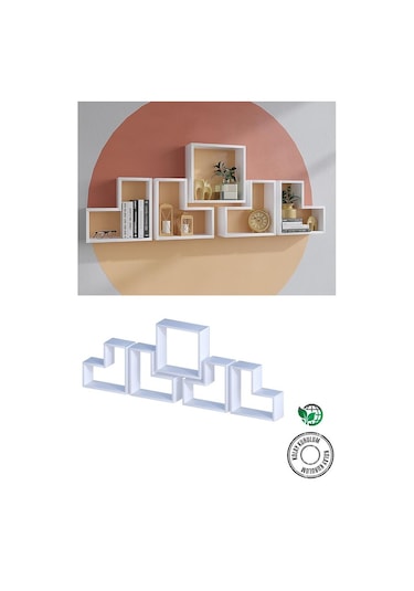 Decormet Elıtra Duvar Rafı Beyaz Çok Renkli