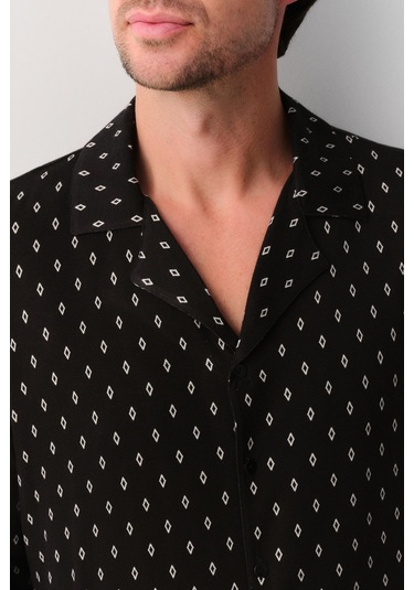 Suwen Adrian Erkek Maskülen Pijama Takımı Sh26309660b911 Siyah Desenli