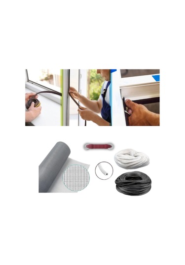 Netpen 3'lü Sineklik Seti 1000x80 Cm Tül, 28 Mt. Siyah Conta, Fitil Çekme Aparatı 1000x80 Cm