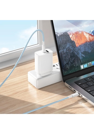 Borofone Bx117 1m 60w Tip-c Tip-c Kaynağı Şarj Veri Kablosu Beyaz