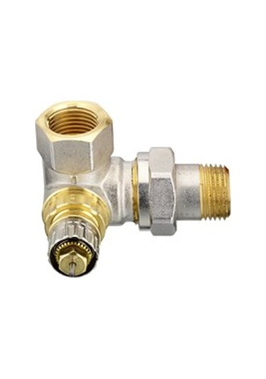 Reglajlı Ön Ayarlı Sağ Dik Köşe Termostatik Vana Gövde 013G0233