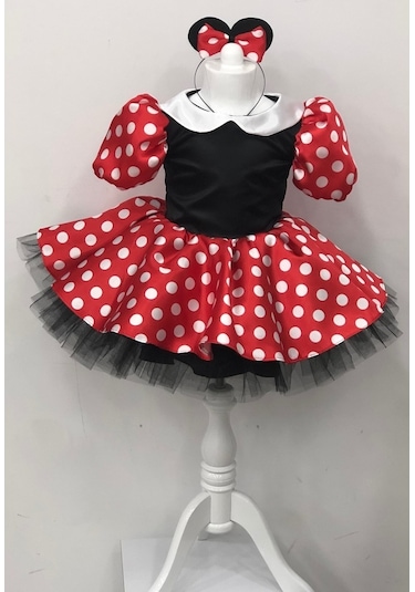 Minnie Mouse Kız Çocuk Doğum Günü Elbisesi & Parti Kostümü Çok Renkli